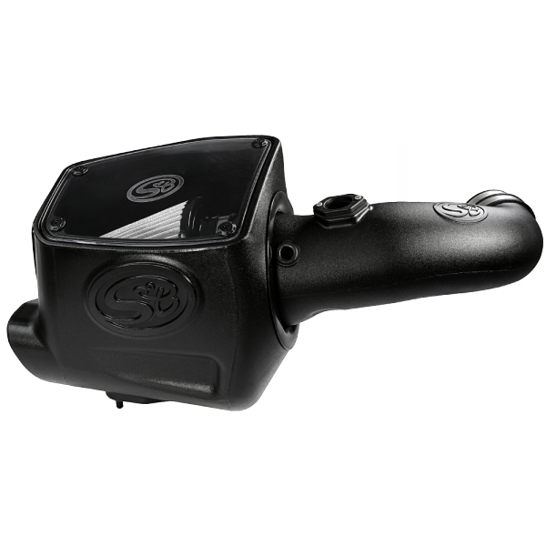 ~(17-Lbs.-25X16x15)~-Cold-Air-Intake-For-08-10-Ford-F250-F350-V8-6.4L-Powerstroke-Dry-Extendable-White-S-B