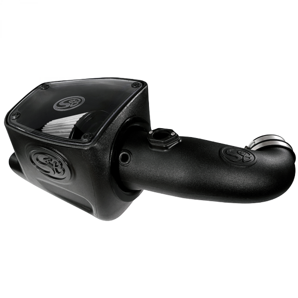 ~(17-Lbs.-25X16x15)~-Cold-Air-Intake-For-08-10-Ford-F250-F350-V8-6.4L-Powerstroke-Dry-Extendable-White-S-B