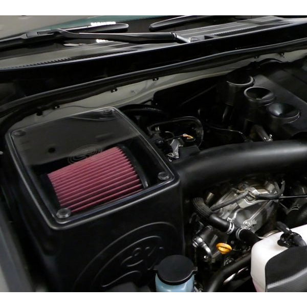 ~(17-Lbs.-26X17x15)~-Cold-Air-Intake-For-10-20-Toyota-4Runner-2010-14-Fj-Cruiser-4.0L-4X4-Cotton-Cleanable-Red-S-B