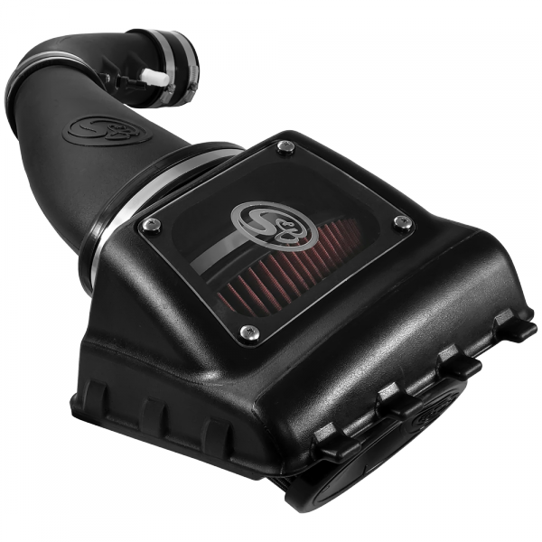 ~(17-Lbs.-26X17x15)~-Cold-Air-Intake-For-11-16-Ford-F250-F350-V8-6.2L-Oiled-Cotton-Cleanable-Red-S-B
