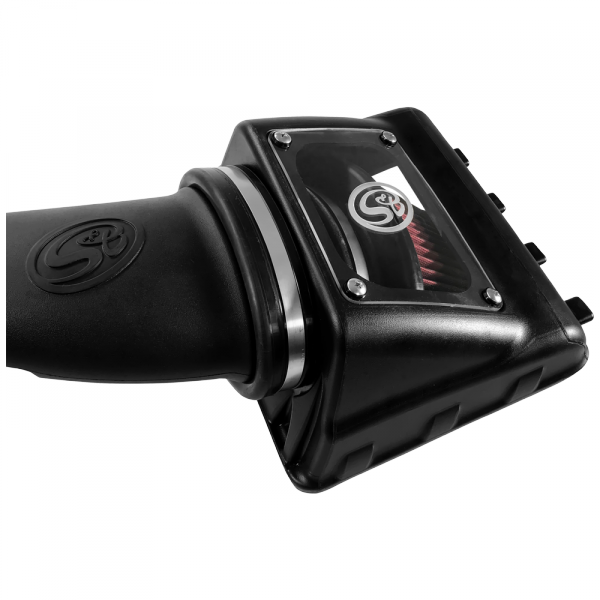 ~(17-Lbs.-26X17x15)~-Cold-Air-Intake-For-11-16-Ford-F250-F350-V8-6.2L-Oiled-Cotton-Cleanable-Red-S-B