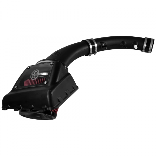 ~(17-Lbs.-26X17x15)~-Cold-Air-Intake-For-11-16-Ford-F250-F350-V8-6.2L-Oiled-Cotton-Cleanable-Red-S-B