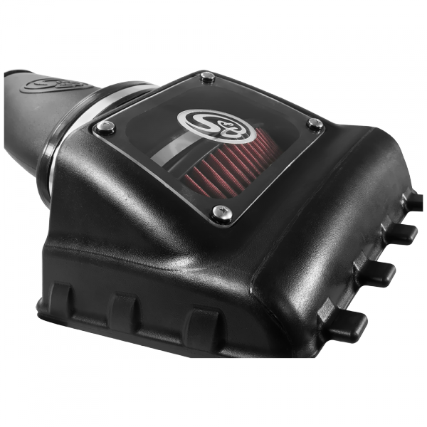 ~(17-Lbs.-26X17x15)~-Cold-Air-Intake-For-11-16-Ford-F250-F350-V8-6.2L-Oiled-Cotton-Cleanable-Red-S-B