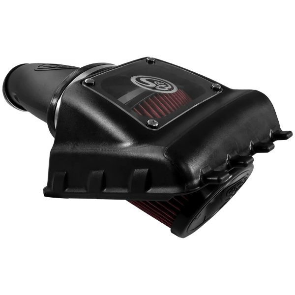 ~(17-Lbs.-26X17x15)~-Cold-Air-Intake-For-11-16-Ford-F250-F350-V8-6.2L-Oiled-Cotton-Cleanable-Red-S-B