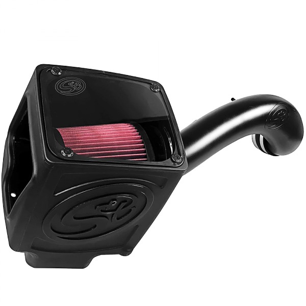 ~(17-Lbs.-26X17x15)~-Cold-Air-Intake-For-16-19-Silverado-Sierra-2500-3500-6.0L-Cotton-Cleanable-Red-S-B