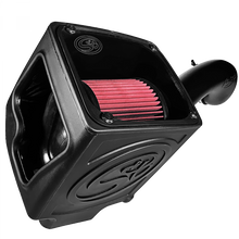 Load image into Gallery viewer, ~(17-Lbs.-26X17x15)~-Cold-Air-Intake-For-16-19-Silverado-Sierra-2500-3500-6.0L-Cotton-Cleanable-Red-S-B