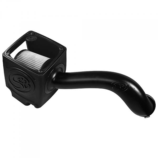~(17-Lbs.-26X17x15)~-Cold-Air-Intake-For-16-19-Silverado-Sierra-2500-3500-6.0L-Dry-Extendable-White-S-B