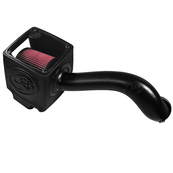 ~(17-Lbs.-26X17x15)~-Cold-Air-Intake-For-16-19-Silverado-Sierra-2500-3500-6.0L-Cotton-Cleanable-Red-S-B