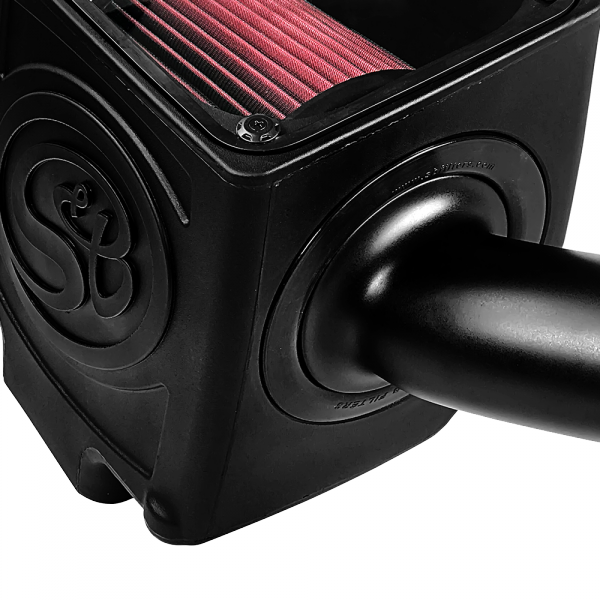 ~(17-Lbs.-26X17x15)~-Cold-Air-Intake-For-16-19-Silverado-Sierra-2500-3500-6.0L-Cotton-Cleanable-Red-S-B
