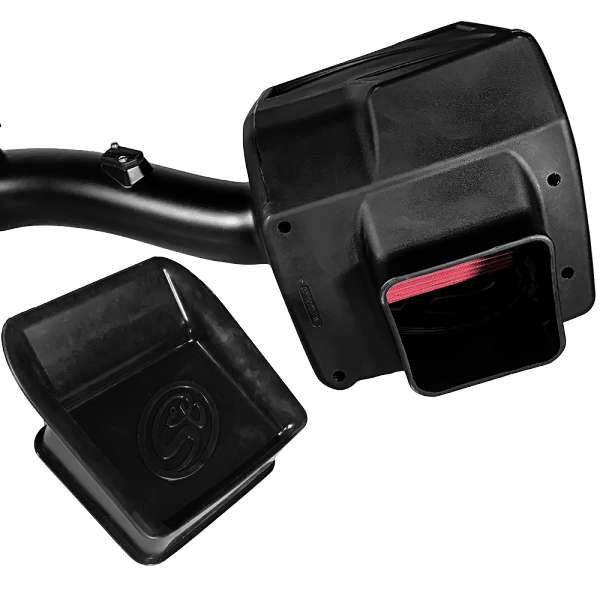 ~(17-Lbs.-26X17x15)~-Cold-Air-Intake-For-16-19-Silverado-Sierra-2500-3500-6.0L-Cotton-Cleanable-Red-S-B