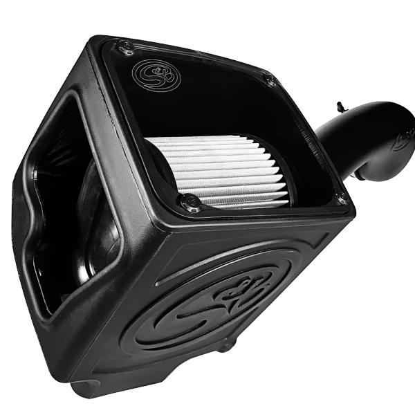 ~(17-Lbs.-26X17x15)~-Cold-Air-Intake-For-16-19-Silverado-Sierra-2500-3500-6.0L-Dry-Extendable-White-S-B