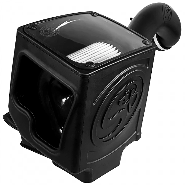 ~(17-Lbs.-26X17x15)~-Cold-Air-Intake-For-16-19-Silverado-Sierra-2500-3500-6.0L-Dry-Extendable-White-S-B