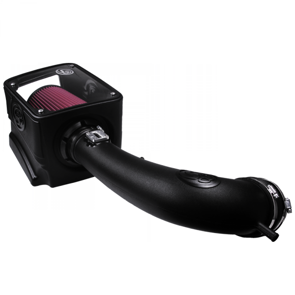 ~(17-Lbs.-26X17x15)~-Cold-Air-Intake-For-17-18-Chevrolet-Gmc-Silverado-Sierra-1500-Tahoe-Suburban-Yukon-Xl-Denali-5.3L-6.2L-Cotton-Cleanable-Red-S-B