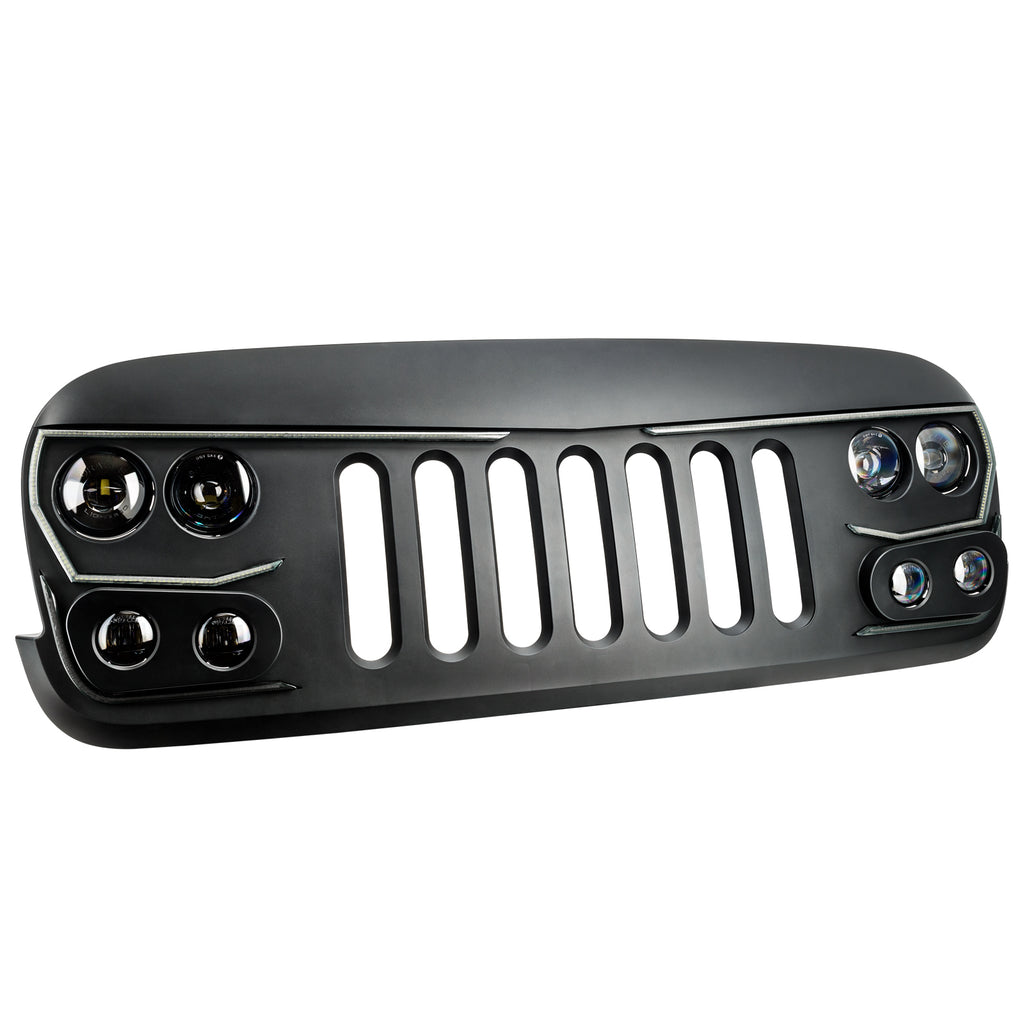 ~(17-Lbs.-50X19x8)~-Oracle-Lighting-Vector-Series-Full-Led-Grill--Jeep-Wrangler-Jk