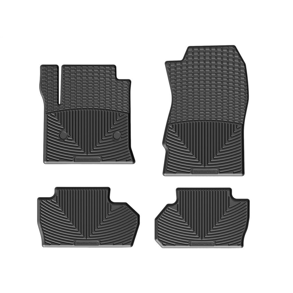 ~(17-Lbs.-34X21x3)~-DiscontinuedBlack-Front-And-Rear-Rubber-Mats-Chevrolet-Silverado-Gmc-Sierra-2014---2015-Fits-Double-Cab;-Fits-1500-Models-Only