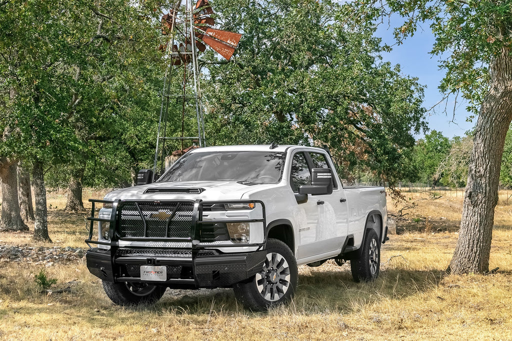Frontier Truck Gear 170-22-4007 Commercial Front Bumper Replacement for Select Chevrolet Silverado HD, Chevrolet Silverado HD
