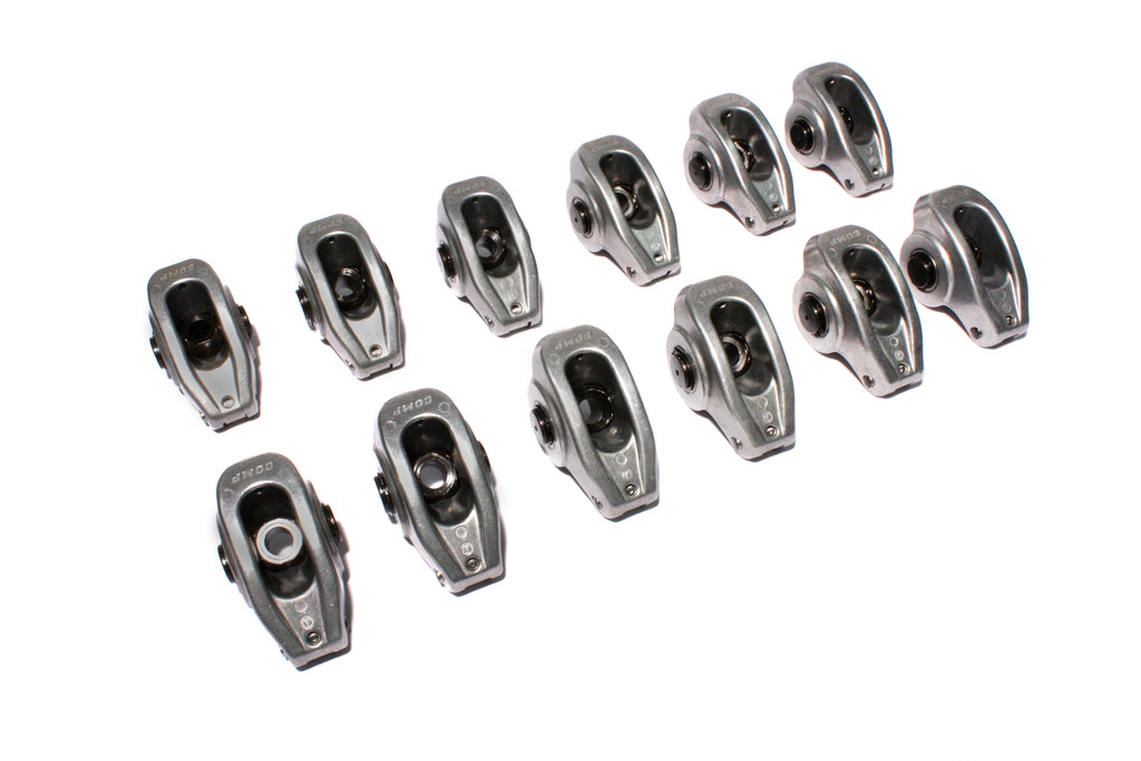 COMP Cams 17001-12 High Energy Aluminum 1.5 Ratio Roller Rocker Set of 12 for SBC 265-400 3/8" Stud