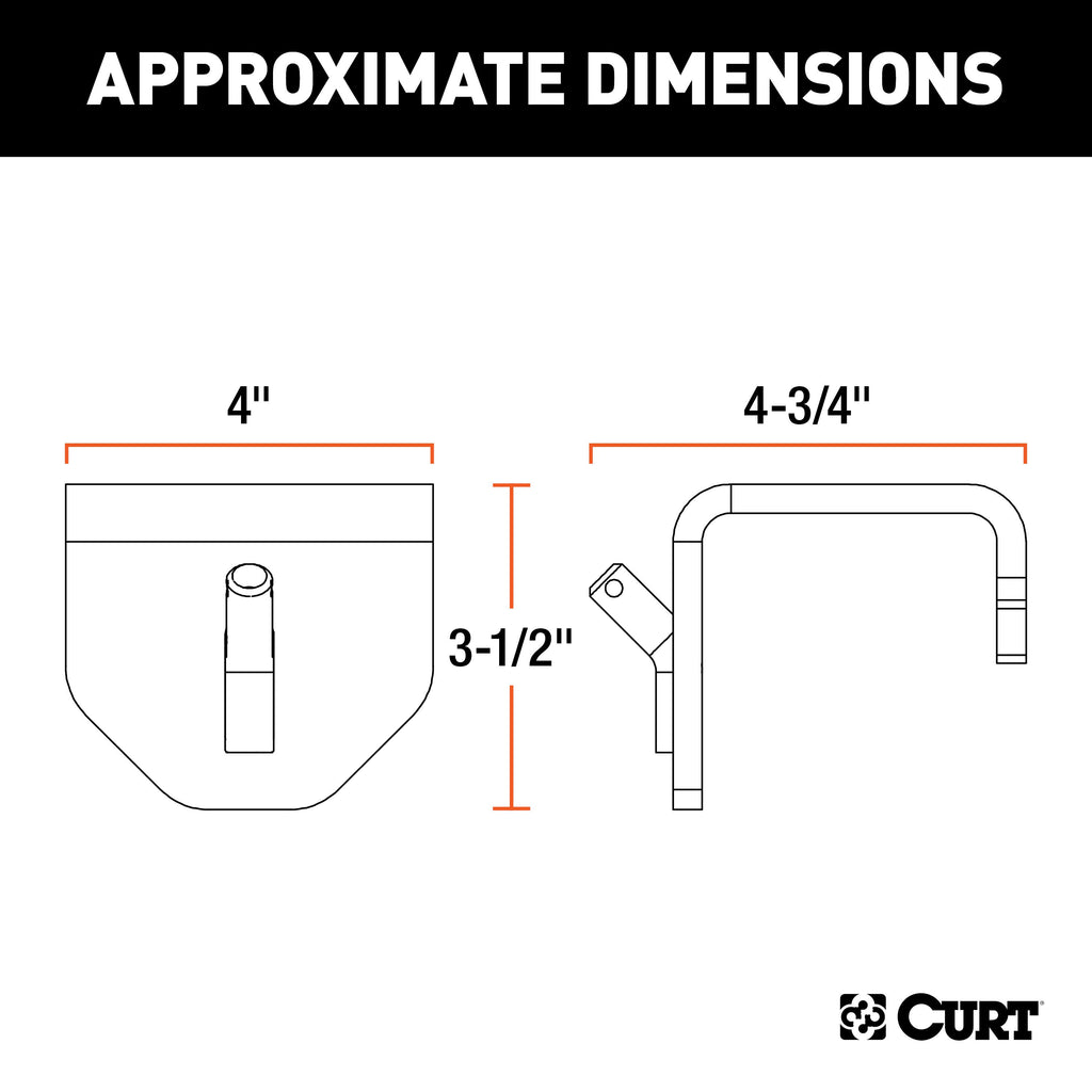 CURT 17003 Weight Distribution Clamp-On Hookup Brackets (2-Pack)