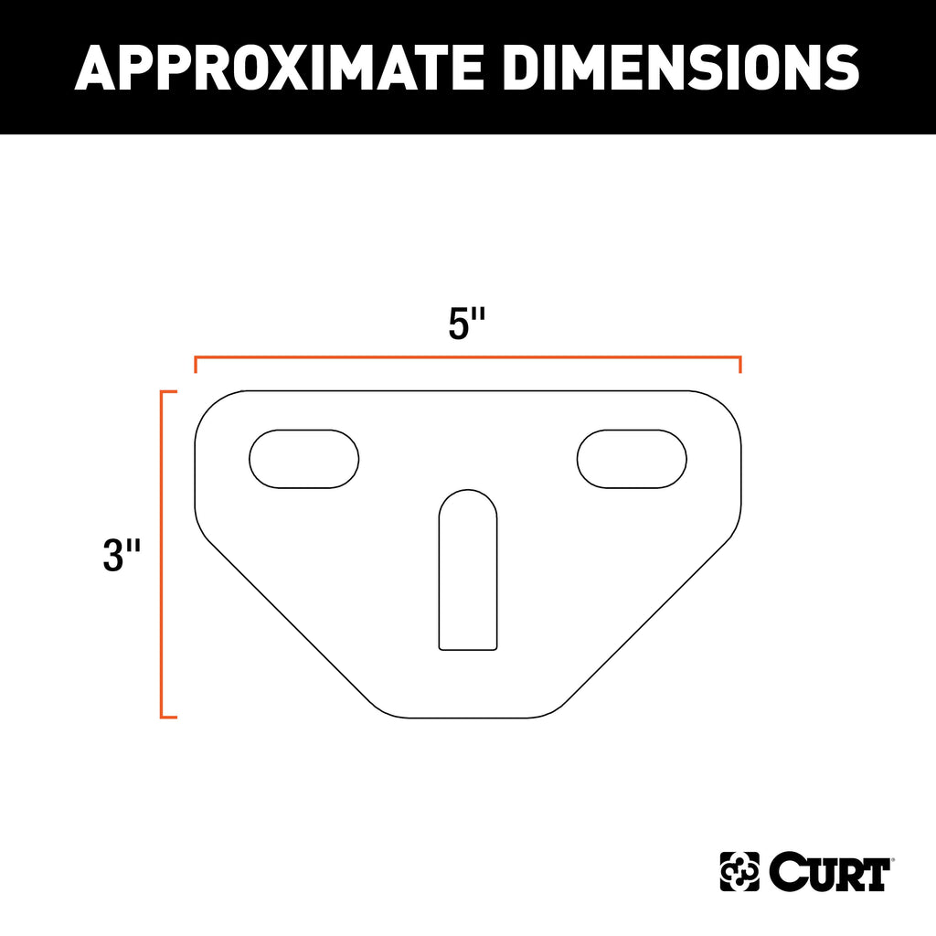 CURT 17005 Weight Distribution Bolt-On Hookup Brackets (2-Pack)