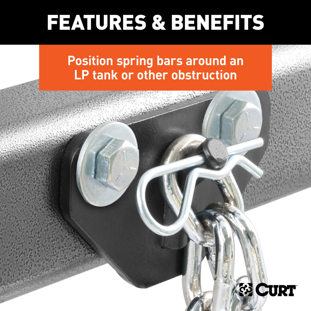 CURT 17005 Weight Distribution Bolt-On Hookup Brackets (2-Pack)