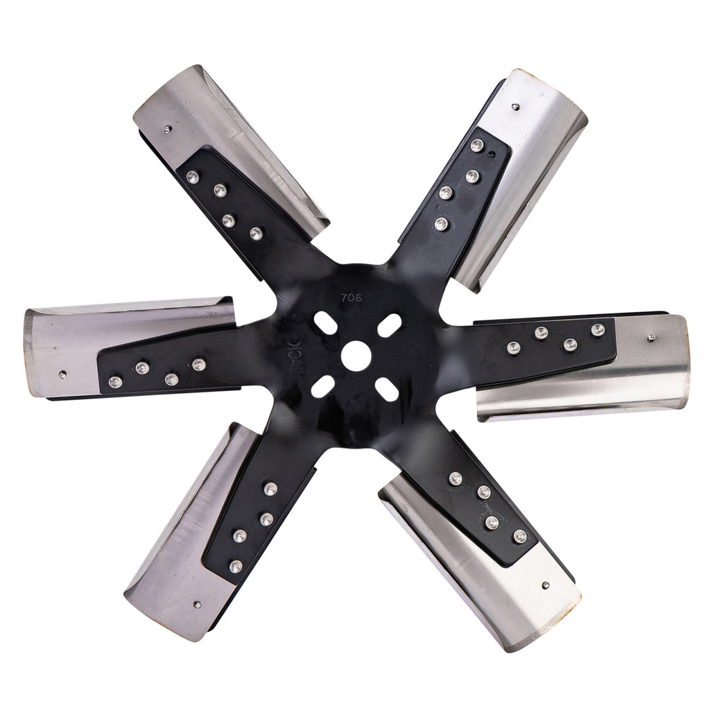 Derale 17015 15" Heavy Duty Stainless Steel Standard Rotation Flex Fan, Black Hub for Select American Motors Concord, American Motors Eagle, American Motors Gremlin, American Motors Spirit, Chevrolet Camaro, Chevrolet Monza, Chevrolet S10, Chevrolet S10