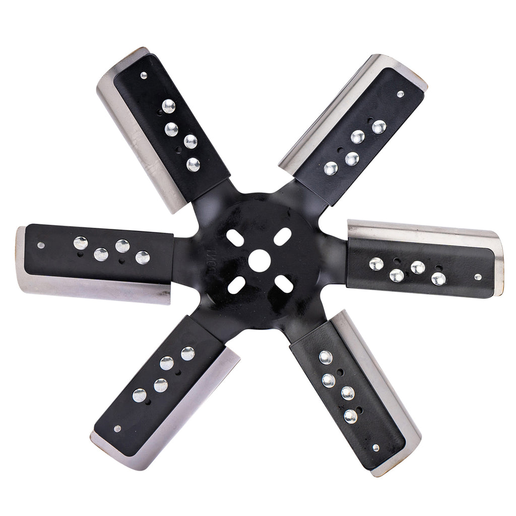 Derale 17015 15" Heavy Duty Stainless Steel Standard Rotation Flex Fan, Black Hub for Select American Motors Concord, American Motors Eagle, American Motors Gremlin, American Motors Spirit, Chevrolet Camaro, Chevrolet Monza, Chevrolet S10, Chevrolet S10