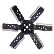 Load image into Gallery viewer, Derale 17015 15" Heavy Duty Stainless Steel Standard Rotation Flex Fan, Black Hub for Select American Motors Concord, American Motors Eagle, American Motors Gremlin, American Motors Spirit, Chevrolet Camaro, Chevrolet Monza, Chevrolet S10, Chevrolet S10