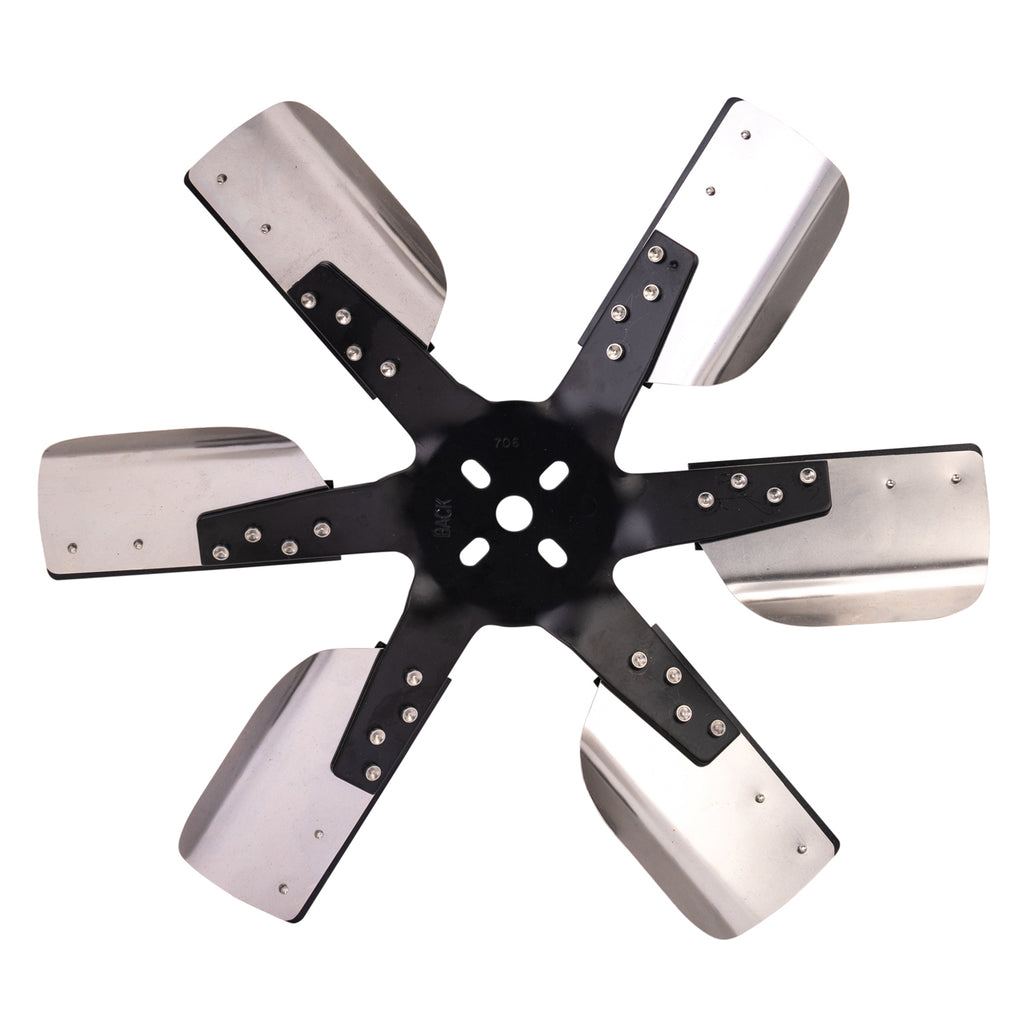 Derale 17017 17" Heavy Duty Stainless Steel Standard Rotation Flex Fan, Black Hub for Select American Motors Ambassador, American Motors Concord, American Motors Gremlin, American Motors Hornet, American Motors Javelin, American Motors Matador, American