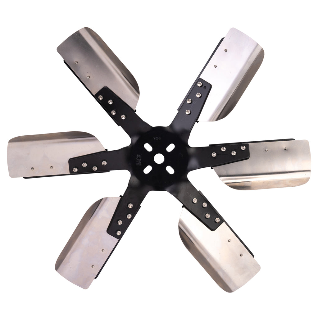 Derale 17019 19" Heavy Duty Stainless Steel Standard Rotation Flex Fan, Black Hub for Select Buick Century, Buick Electra, Buick LeSabre, Buick Regal, Buick Riviera, Buick Skylark, Chevrolet C10, Chevrolet C10 Suburban, Chevrolet C20, Chevrolet C30,