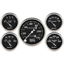 Load image into Gallery viewer, AutoMeter 1708 GAUGE KIT, 5 PC., 3 1/8" &amp; 2 1/16", MECH. SPEEDOMETER, OLD TYME BLACK