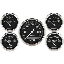 Load image into Gallery viewer, AutoMeter 1709 GAUGE KIT, 5 PC., 3 1/8" &amp; 2 1/16", ELEC. SPEEDOMETER, OLD TYME BLACK