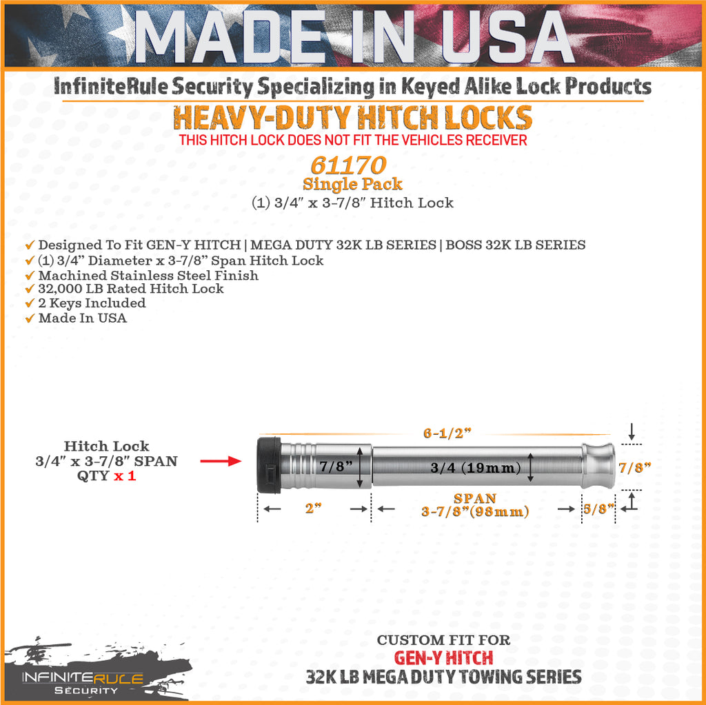 GEN-Y Hitch GH-103911 InfiniteRule Security Lock