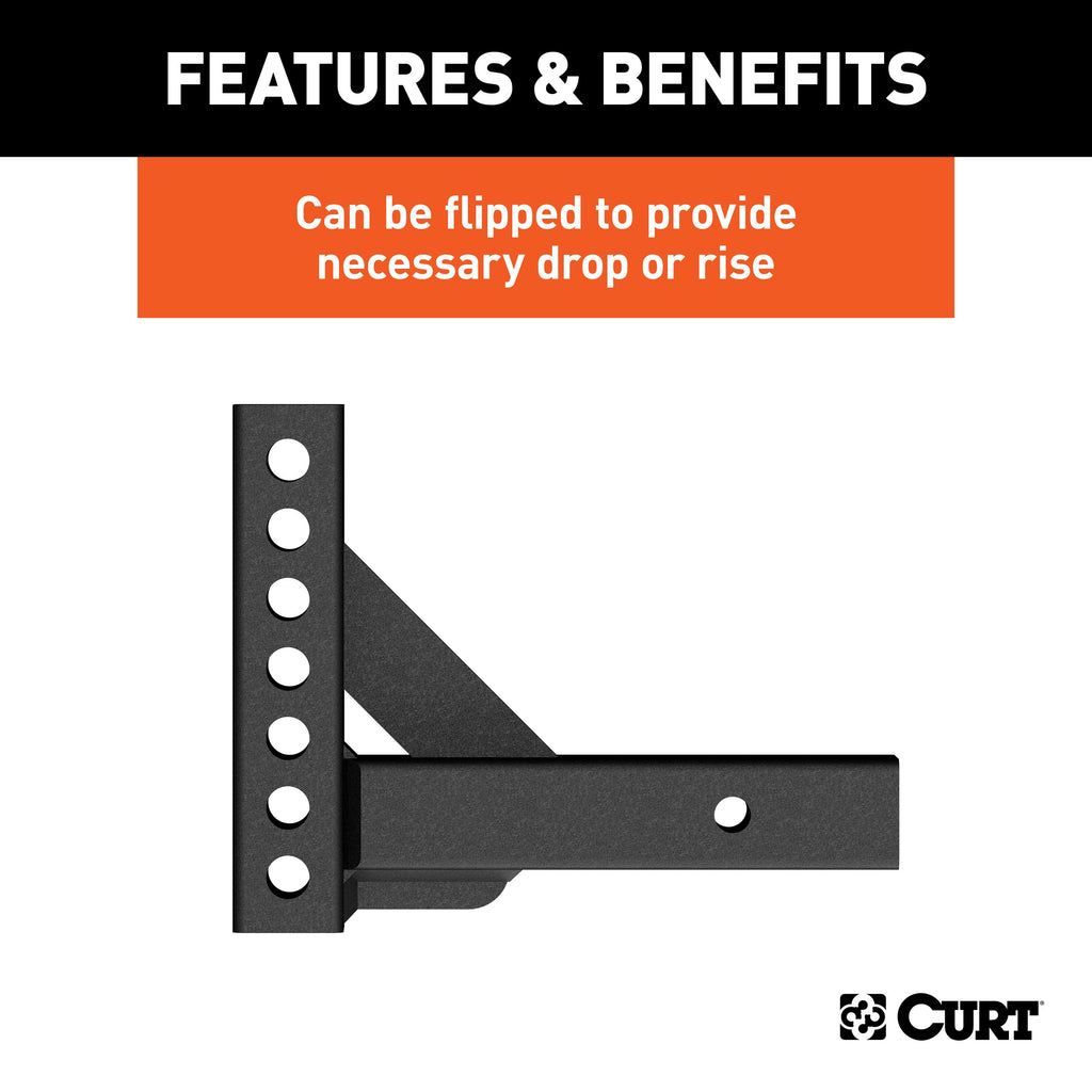CURT 17100 Weight Distribution Shank (2" Shank, 2" Drop, 6" Rise)
