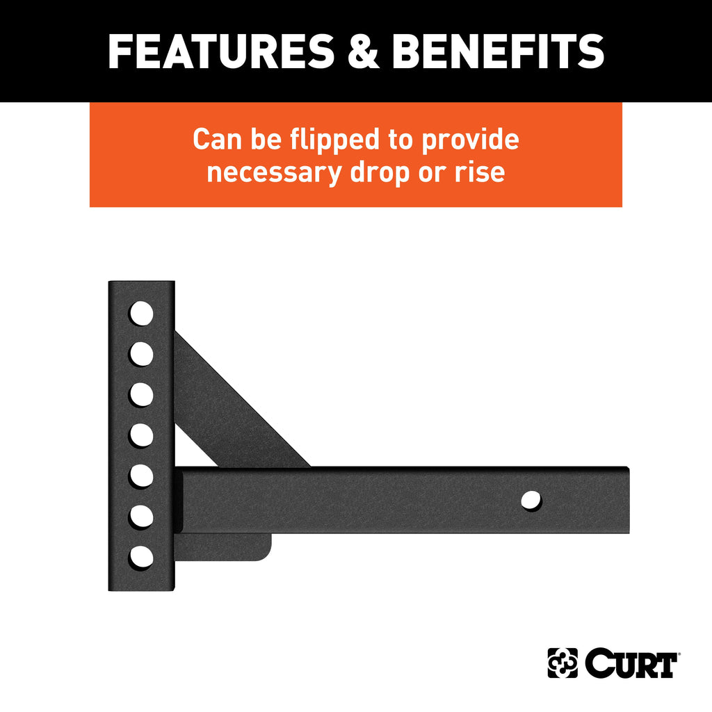CURT 17102 Weight Distribution Shank (2" Shank, 2" Drop, 6" Rise)