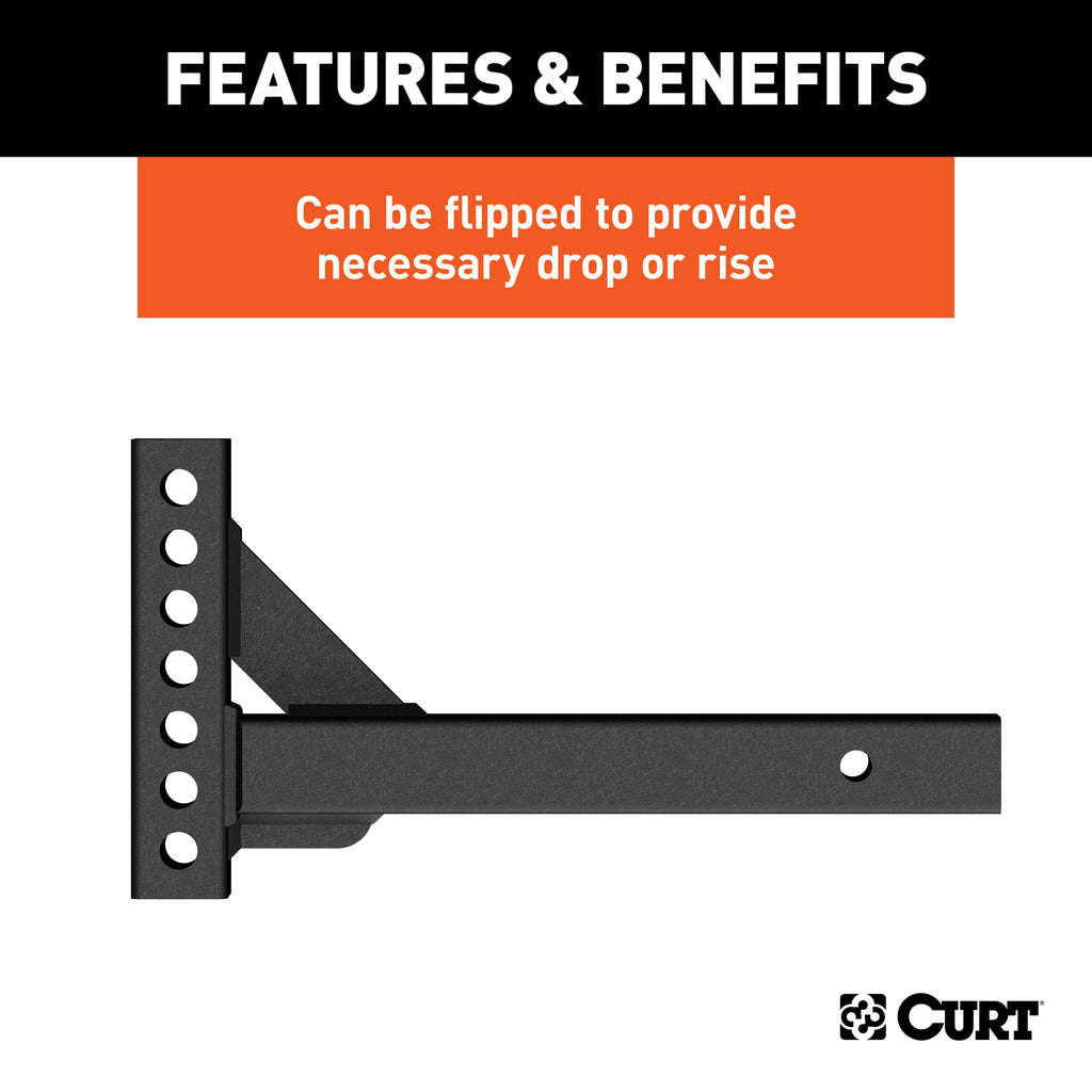 CURT 17103 Weight Distribution Shank (2" Shank, 2" Drop, 6" Rise)