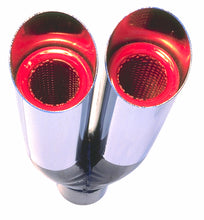 Load image into Gallery viewer, Hedman Hedders 17104 2-1/4 in. Dual Resonator Exhaust Tip For 2-1/4 in. Exhaust System- CHROME