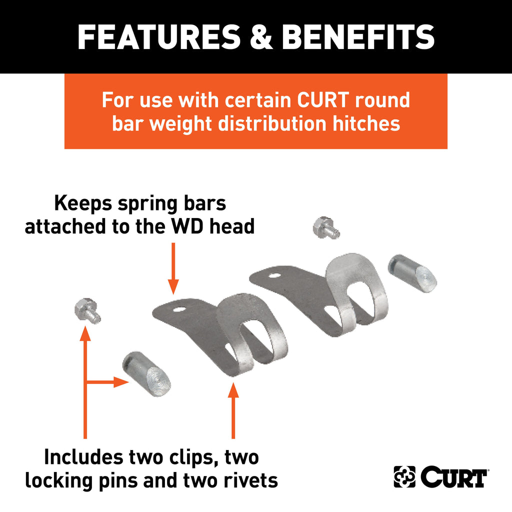 CURT 17109 Replacement Round Bar Weight Distribution Retainers
