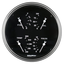 Load image into Gallery viewer, AutoMeter 1710 GAUGE, QUAD, 5", 240OE-33OF, ELEC, OLD TYME BLACK