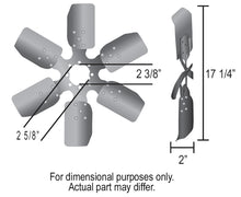 Load image into Gallery viewer, Derale 17117 17" Standard Rotation Fan Clutch Fan, Black