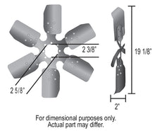 Load image into Gallery viewer, Derale 17119 19" Standard Rotation Fan Clutch Fan, Black for Select Buick Century, Buick Electra, Buick LeSabre, Buick Regal, Buick Riviera, Buick Skylark, Chevrolet C10, Chevrolet C10 Suburban, Chevrolet C20, Chevrolet C30, Chevrolet Caprice, Chevrolet