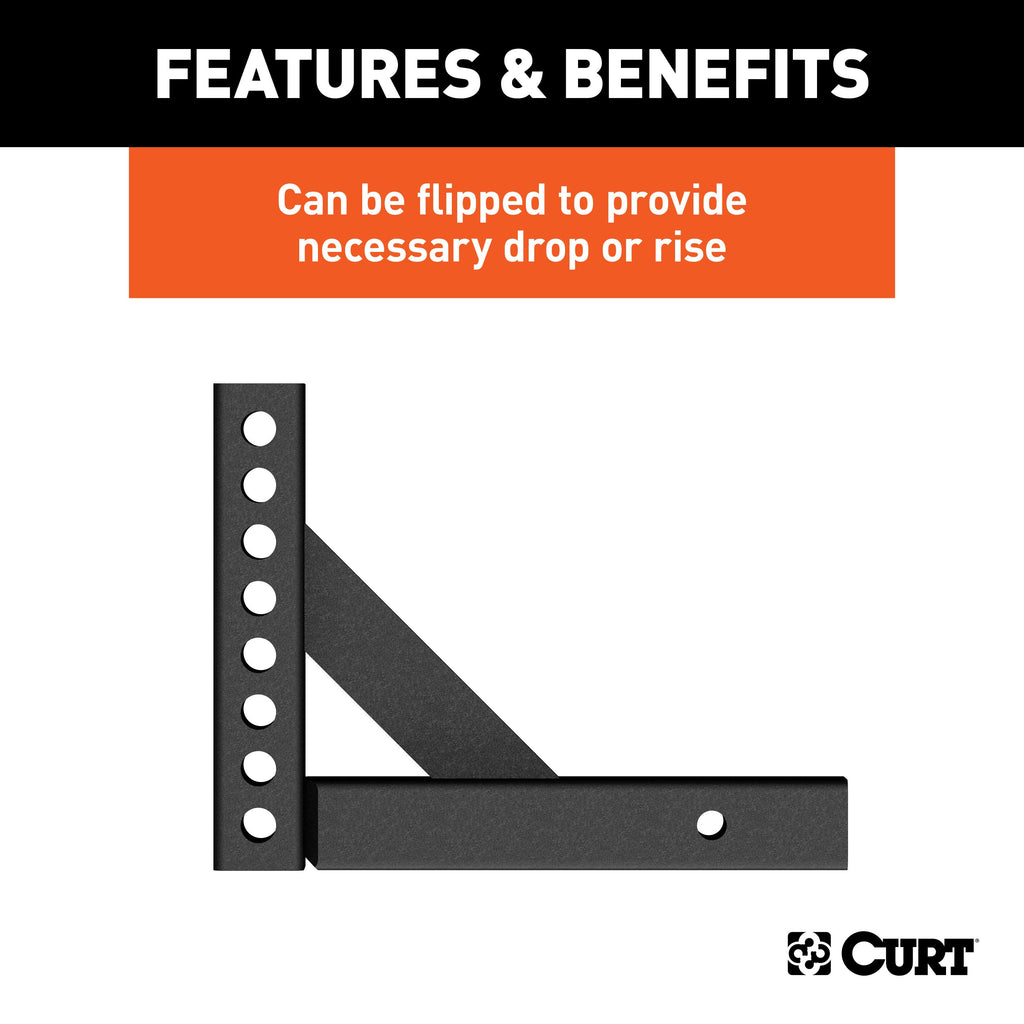 CURT 17120 Weight Distribution Shank (2" Shank, 5-5/8" Drop, 8-7/8" Rise)