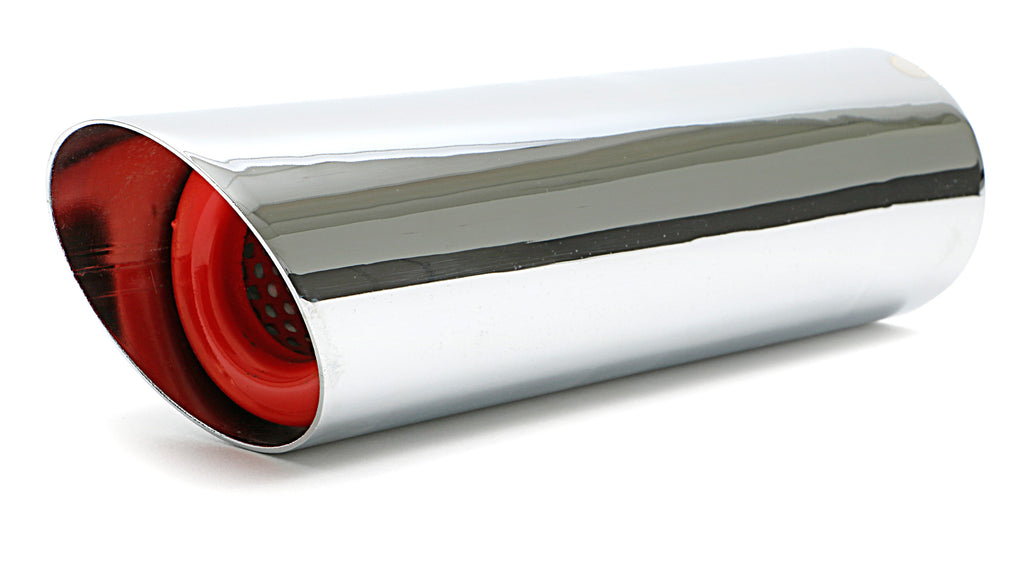 Hedman Hedders 17121 Single Resonator HOT TIPS Exhaust Tip; 2-1/4 in. System; 2-1/4 in. Out.- CHROME