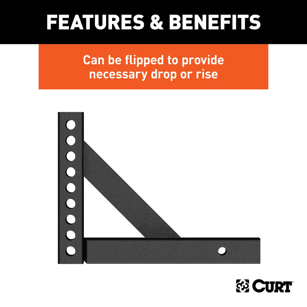 CURT 17121 Weight Distribution Shank (2" Shank, 6" Drop, 10-1/4" Rise)
