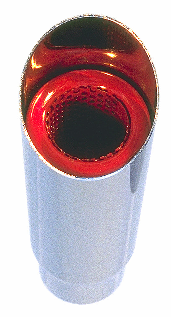 Hedman Hedders 17122 Single Resonator HOT TIPS Exhaust Tip; 2-1/2 in. System; 2-1/4 in. Out.- CHROME