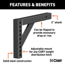Load image into Gallery viewer, CURT 17122 Weight Distribution Shank (2" Shank, 6" Drop, 10-1/4" Rise)
