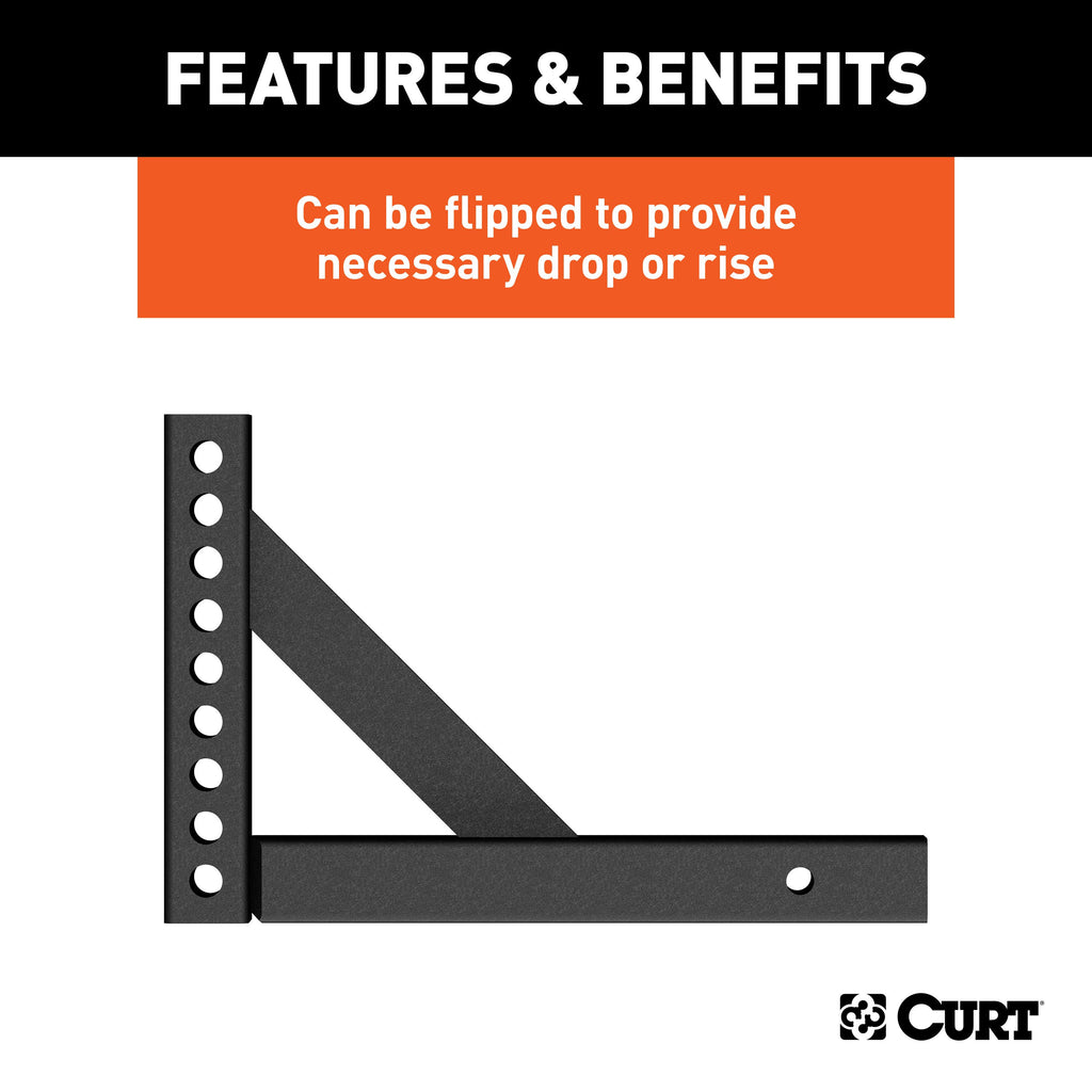 CURT 17122 Weight Distribution Shank (2" Shank, 6" Drop, 10-1/4" Rise)