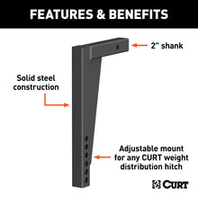 Load image into Gallery viewer, CURT 17125 Weight Distribution Shank (2" Shank, 14-1/2" Drop)
