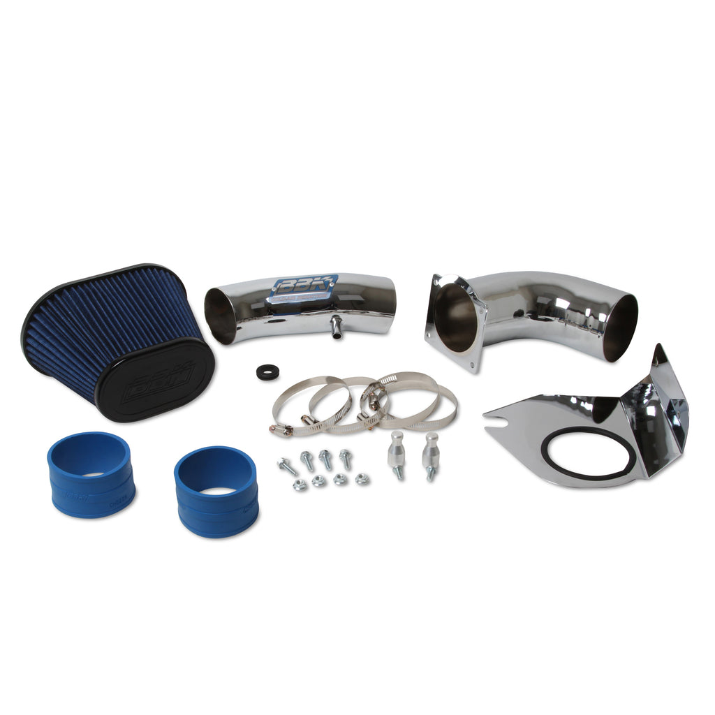 BBK Performance Parts 1712 1994-1995 MUSTANG 5.0 COLD AIR INTAKE - FENDERWELL STYLE (Powder Coated Chrome) for Select Ford Mustang