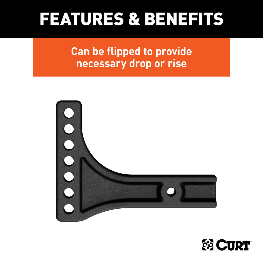 CURT 17131 Weight Distribution Shank (2-1/2" Shank, 2" Drop, 6" Rise)