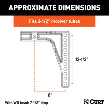 Load image into Gallery viewer, CURT 17132 Weight Distribution Shank (2-1/2" Shank, 8" Drop)
